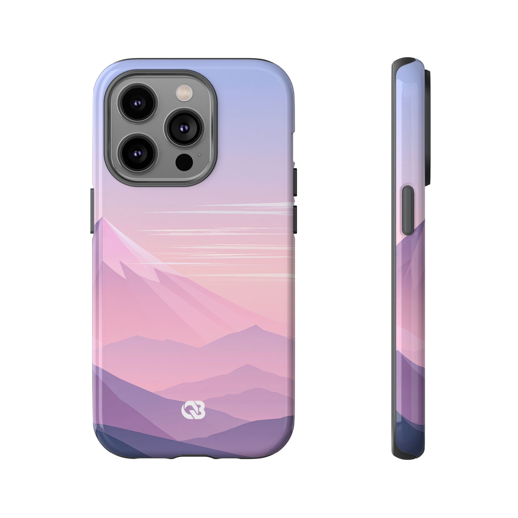 Purple Tough Phone Case for iPhone - Lavender Alpine Dawn