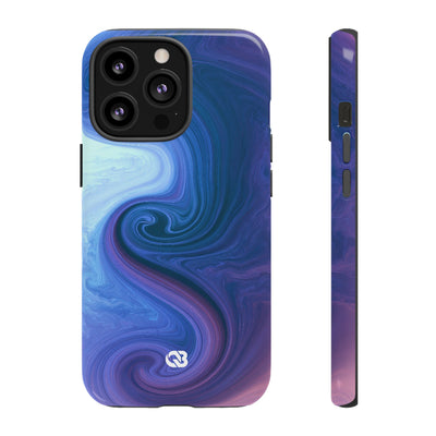 Azure Fluid Swirl · Tough Phone Case for iPhone · Blue