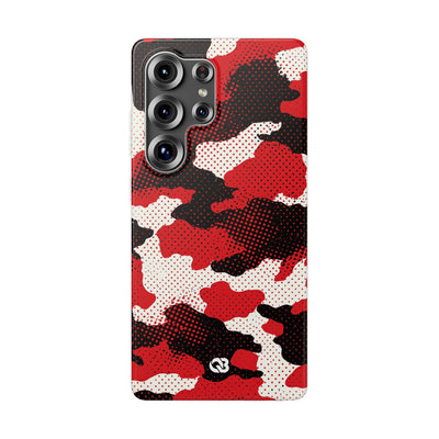 Crimson Halftone Camo · Lite Phone Case for Samsung · Red