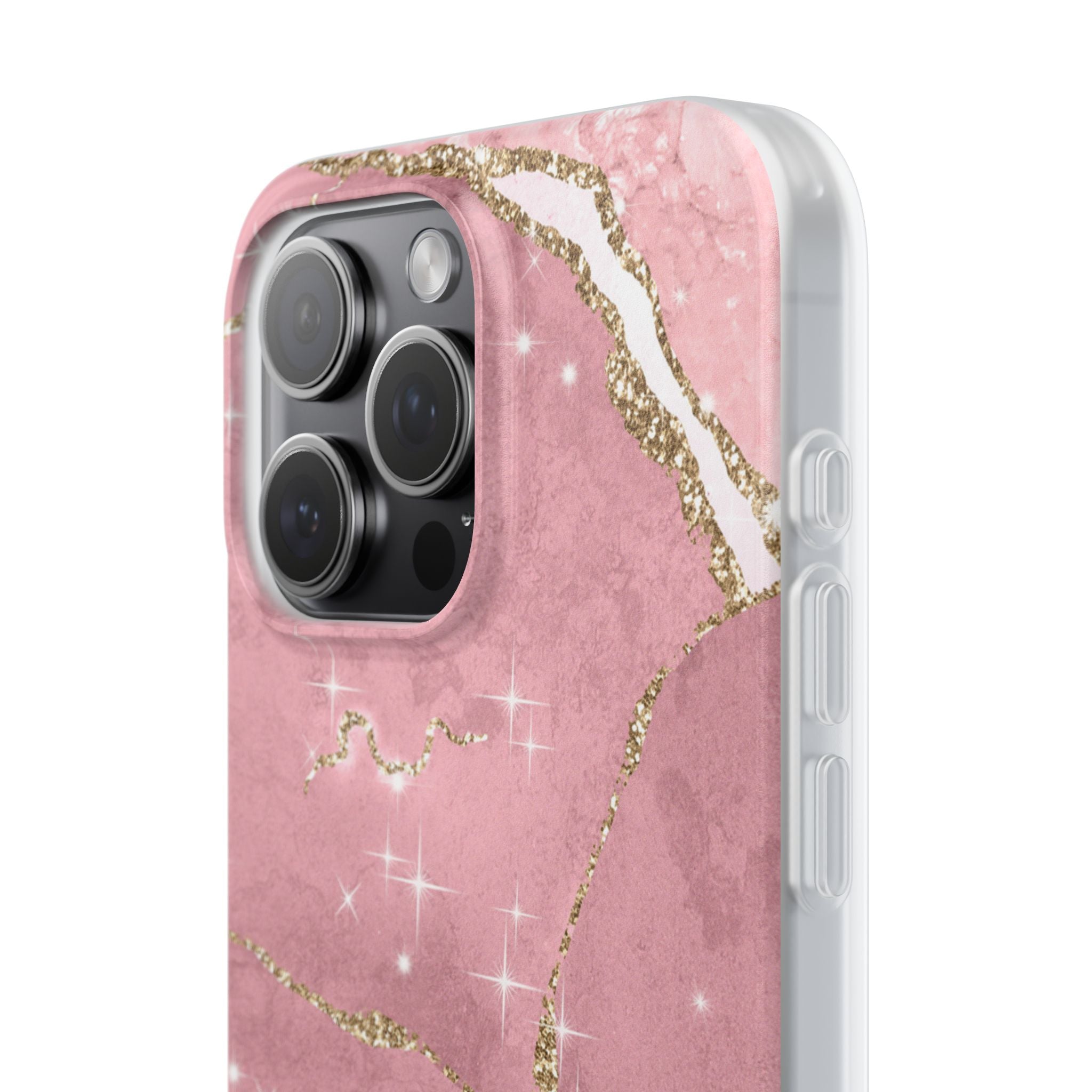 Rose Sparkle Marble · Soft Coque de téléphone pour iPhone