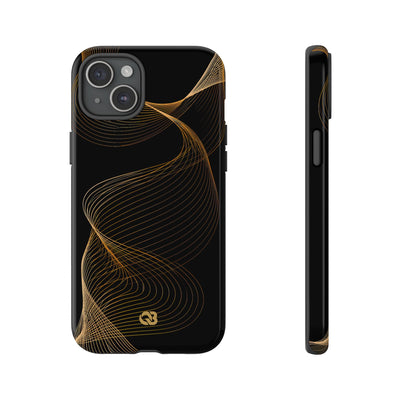 Gold Tough Phone Case for iPhone - Burnished Bronze Helix