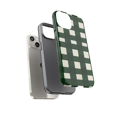Hunter Green Plaid · Tough Phone Case for iPhone
