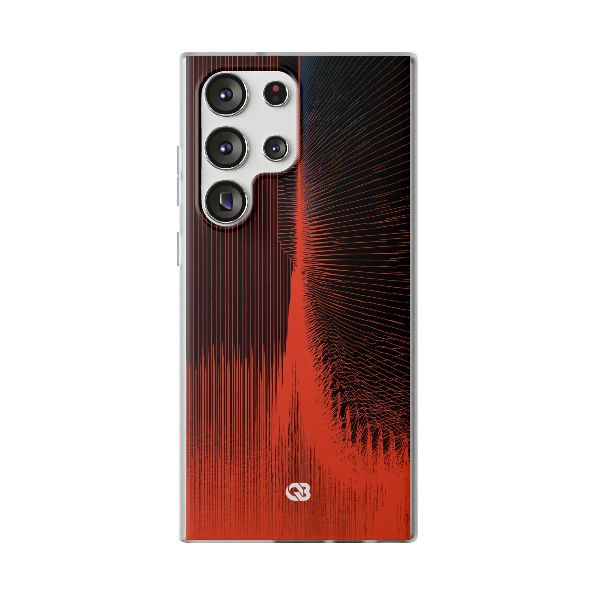 Red Lite Phone Case for Samsung - Crimson Frequency Pulse