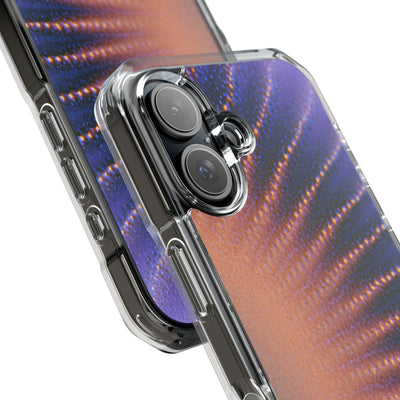 Luminous Aura Burst · Clear Impact Magnetic Phone Case for iPhone · Blue
