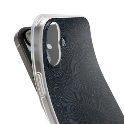 Black Lite Phone Case for iPhone - Obsidian Ridge Topo