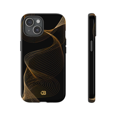 Gold Tough Phone Case for iPhone - Burnished Bronze Helix