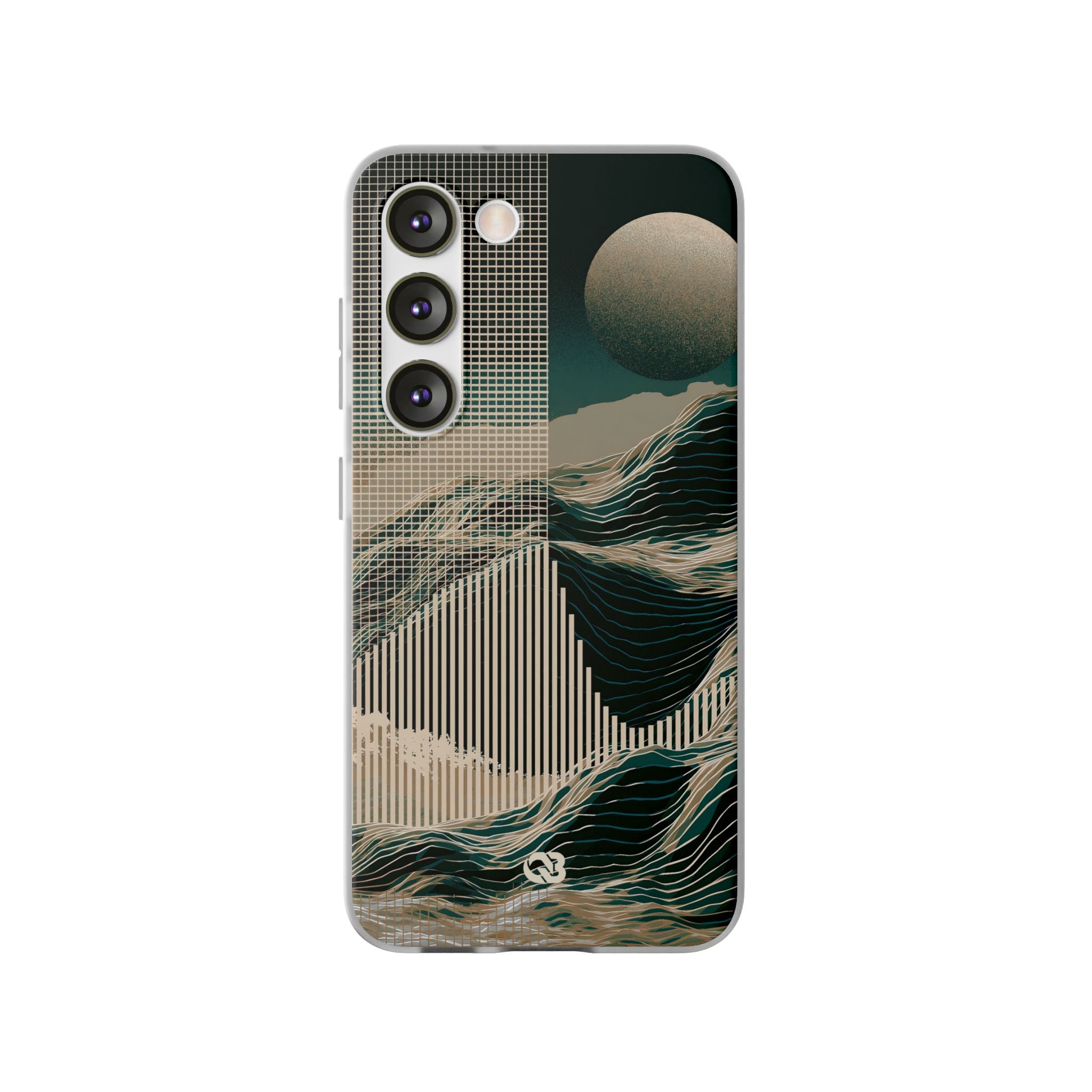 Green Lite Phone Case for Samsung - Lunar Moss Topography