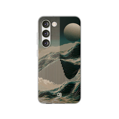 Green Lite Phone Case for Samsung - Lunar Moss Topography