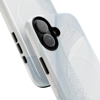 White Tough 2.0 Magsafe Phone Case for iPhone - Arctic Line Current