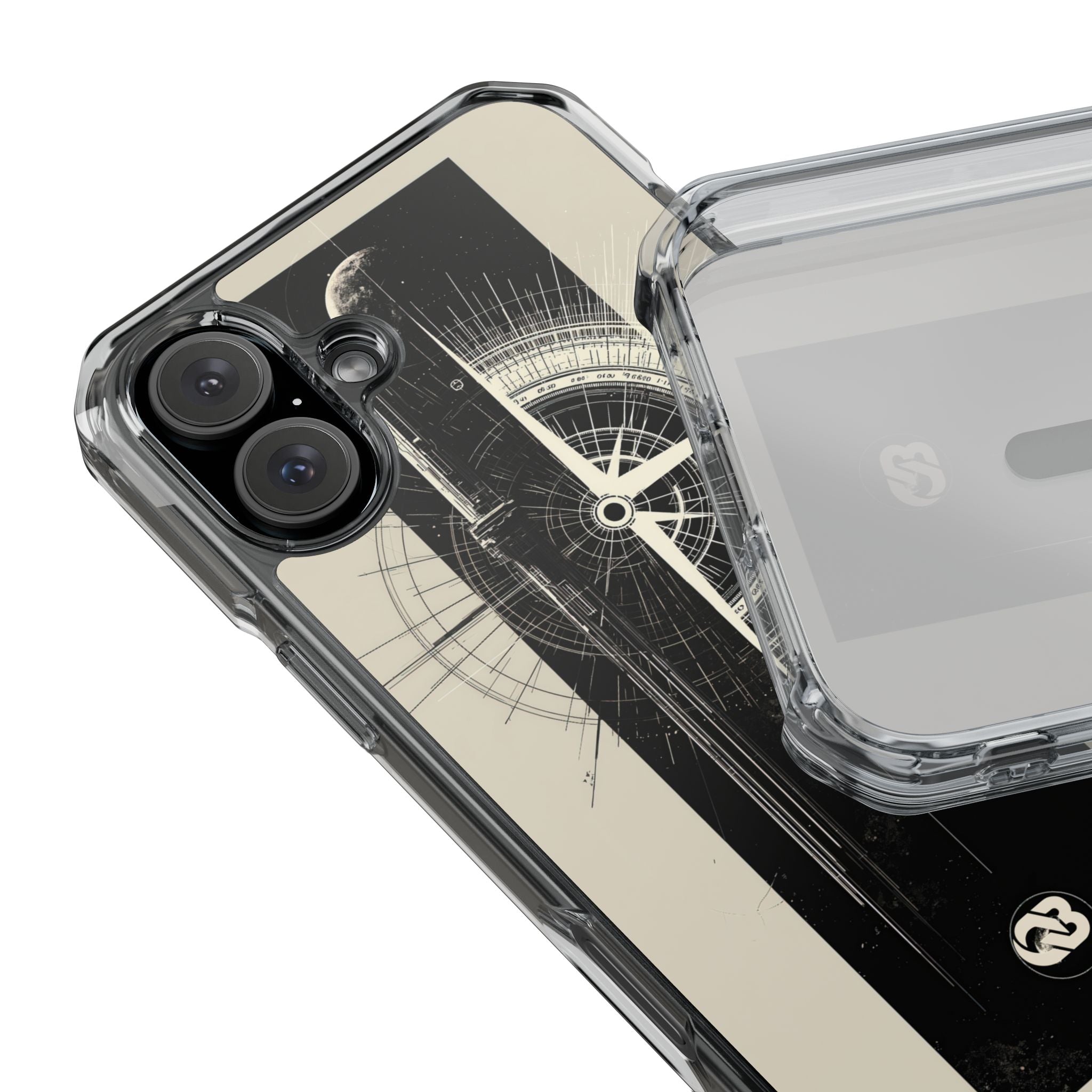 Beige Impact MagSafe Phone Case for iPhone - Zenith Vector Spire