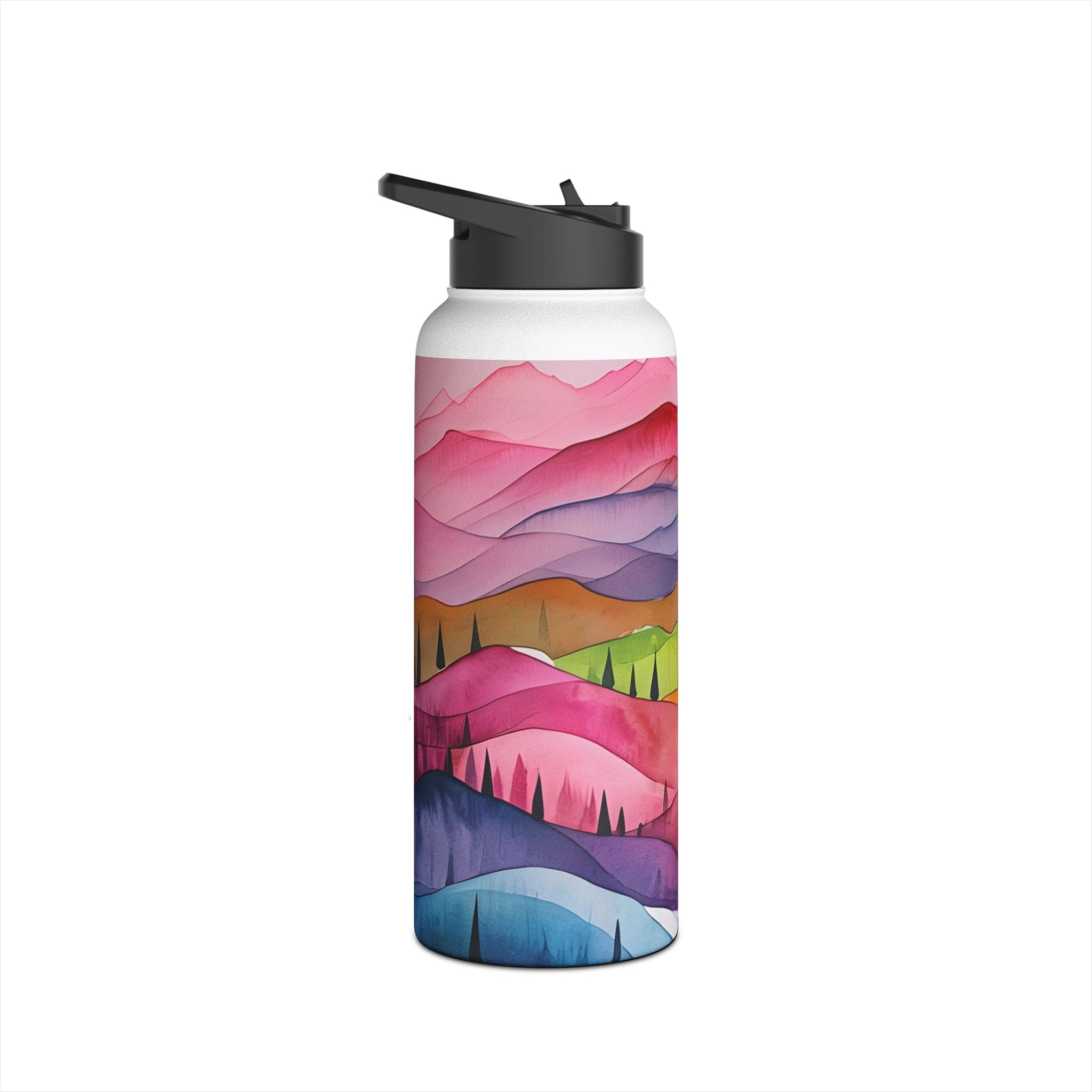 White Pathway - Stainless Steel Water Bottle