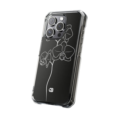 Black Impact MagSafe Phone Case for iPhone - Noir Alabaster Orchid