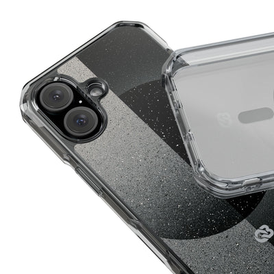 Black Impact MagSafe Phone Case for iPhone - Lunar Static Orbit