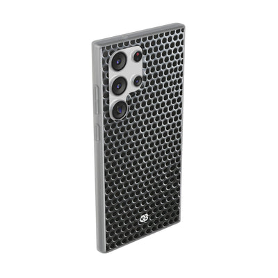 Brushed Perforated Steel · Lite Phone Case for Samsung · Silver