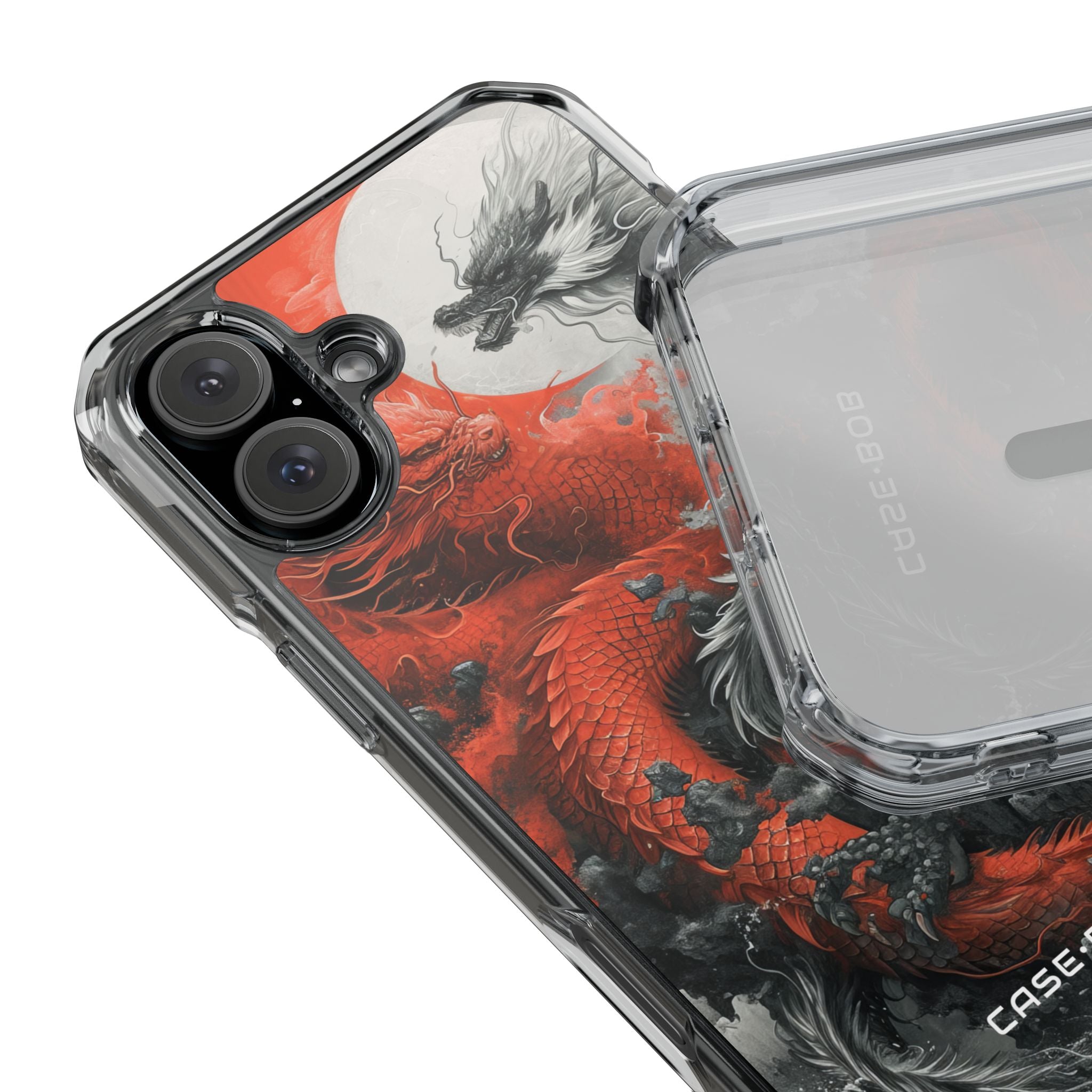 Twin Dragons Crimson iPhone 16 Plus Case - Impact