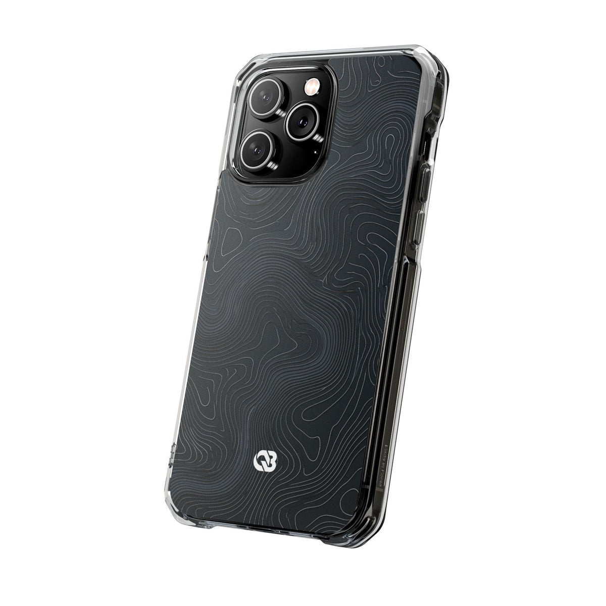 Obsidian Elevation · Clear Impact Magnetic Phone Case for iPhone ·  Black