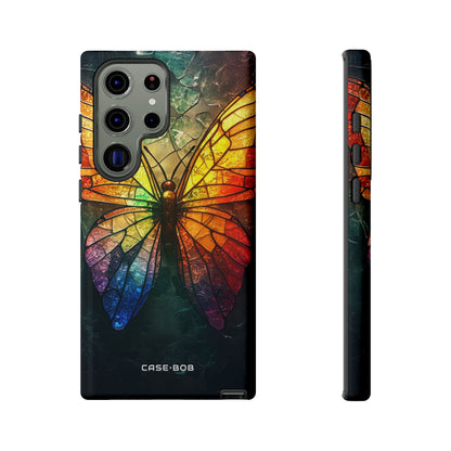 Stained Glass Butterfly Samsung S23 Ultra Case - Tough