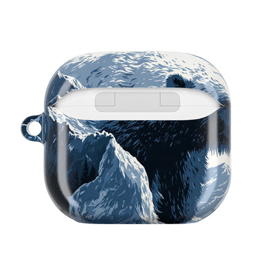 Fjord Summit Bear · Hard Case for AirPods & AirPods Pro · Blue