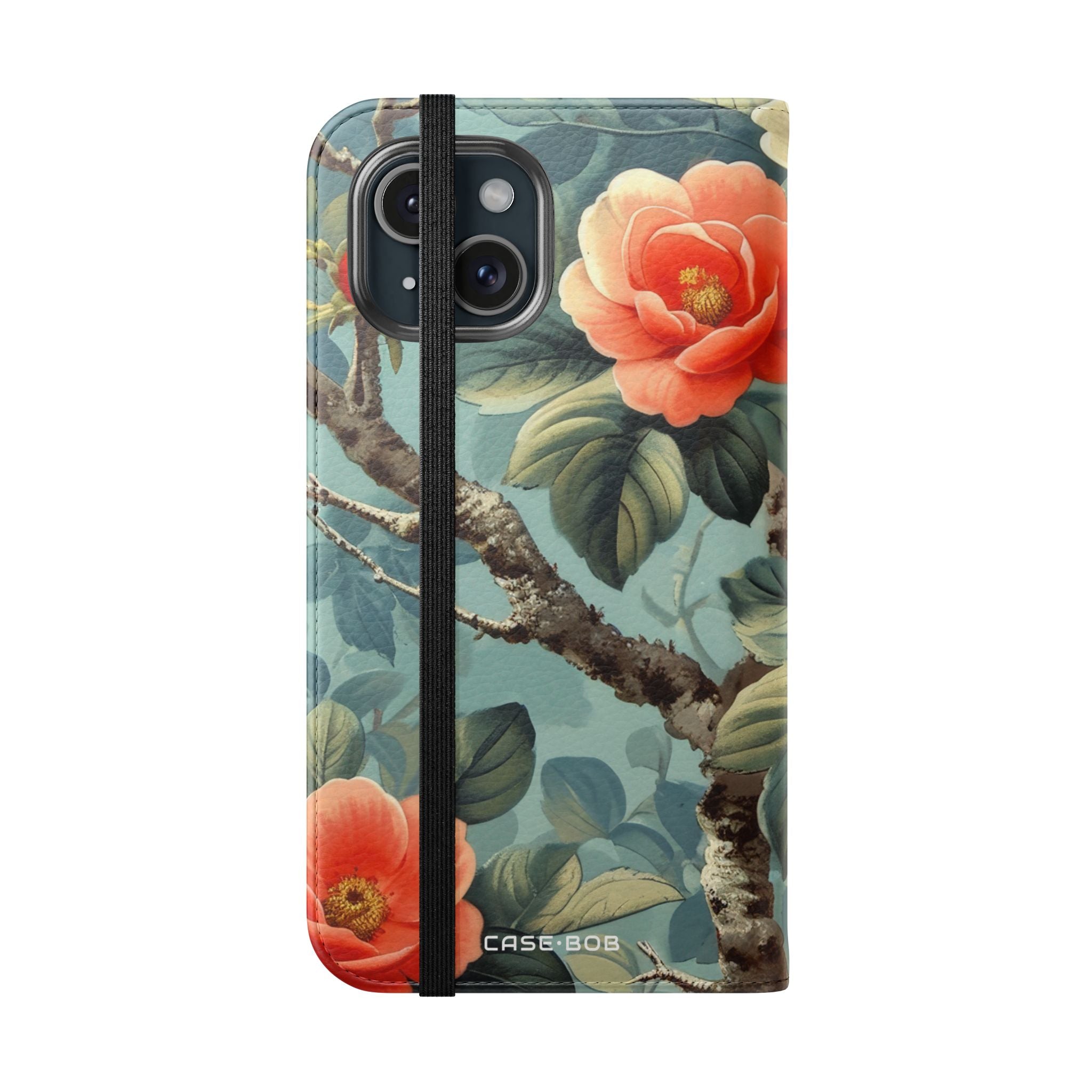 Pink Camellia - iPhone 15 Case - Wallet