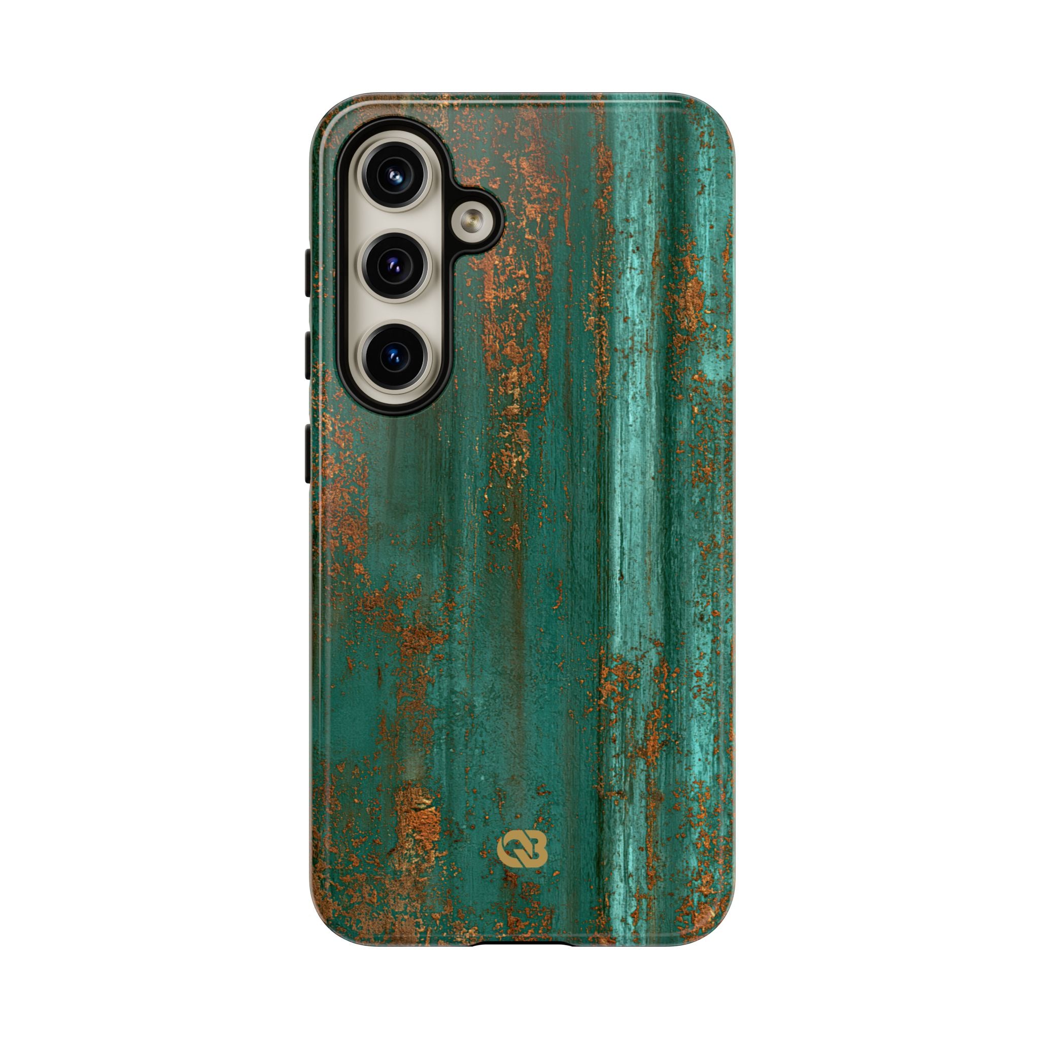 Teal Tough Phone Case for Samsung - Verdigris Copper Siding