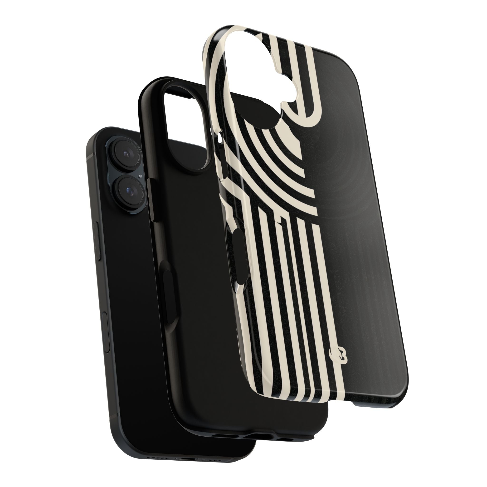 Beige Tough Phone Case for iPhone - Monolith Ivory Signal