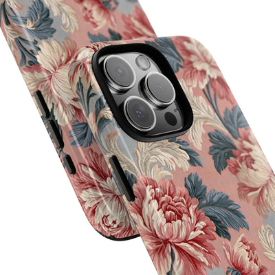 Blush Peony Jacquard · Tough Phone Case for iPhone · Pink