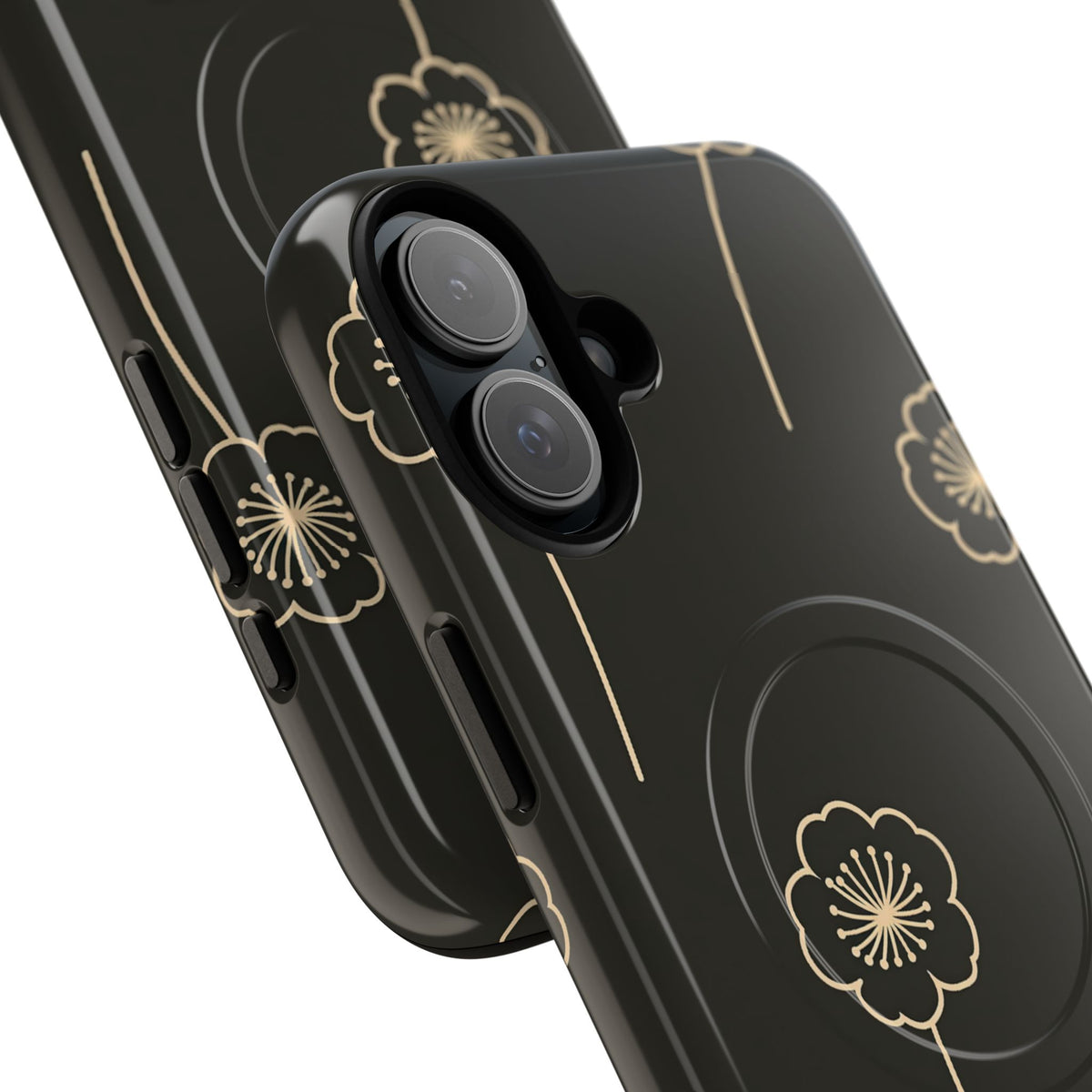 Nocturne Bloom Contours · Tough 2.0 Magnetic Phone Case for iPhone · Black