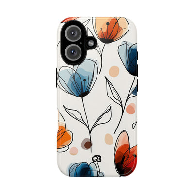 Ink Watercolor Tulips · Tough Phone Case for iPhone