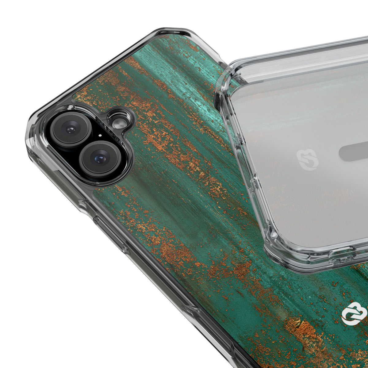 Oxidized Verdigris · Clear Impact Magnetic Phone Case for iPhone ·  Teal