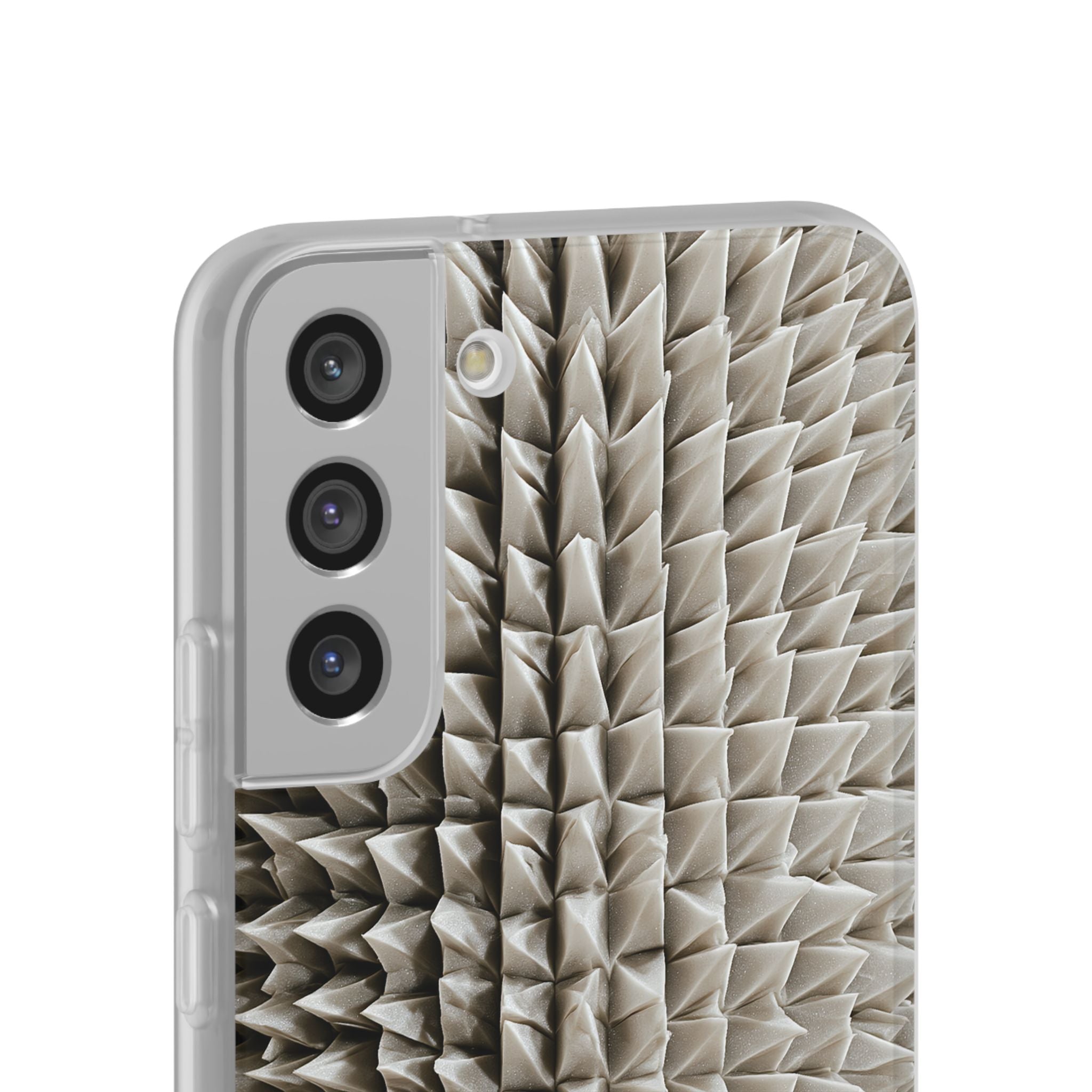 Beige Lite Phone Case for Samsung - Bone Spiked Grid