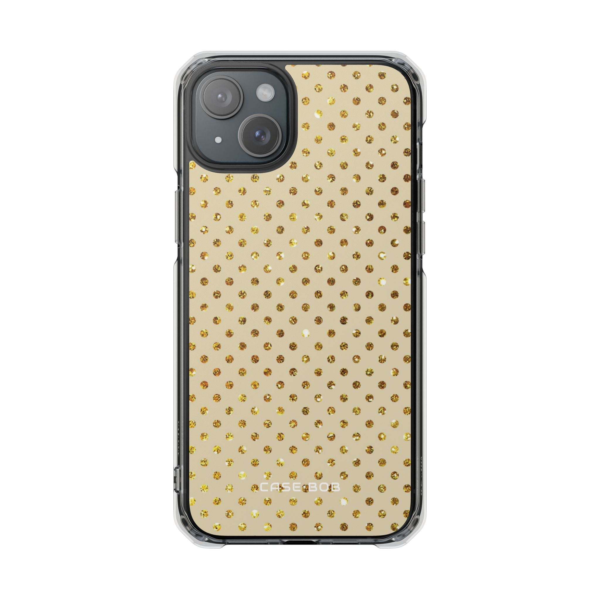 Gold Sparkle Grid iPhone 15 Plus Case - Impact