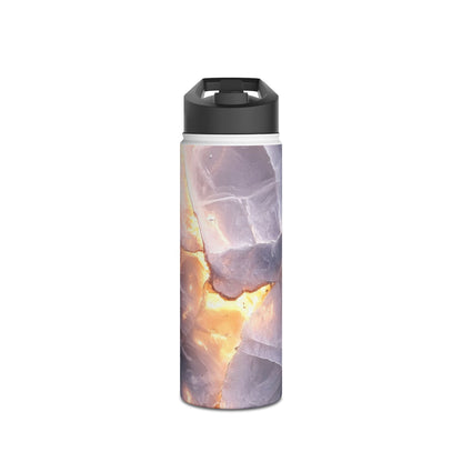 Crystal Veins Glow - Stainless Steel Water Bottle