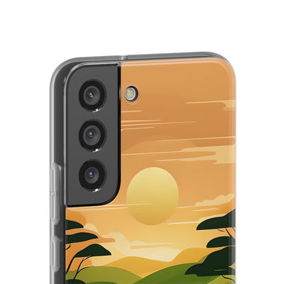 Verdant Horizon Sun · Soft Phone Case for Samsung