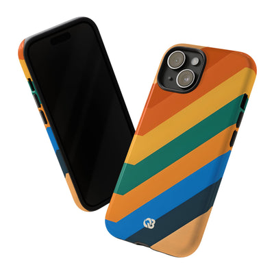 Retro Ridge Lines · Tough Hoesje voor iPhone