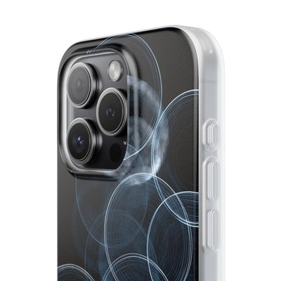 Blue Lite Phone Case for iPhone - Cyan Pulse Ripple