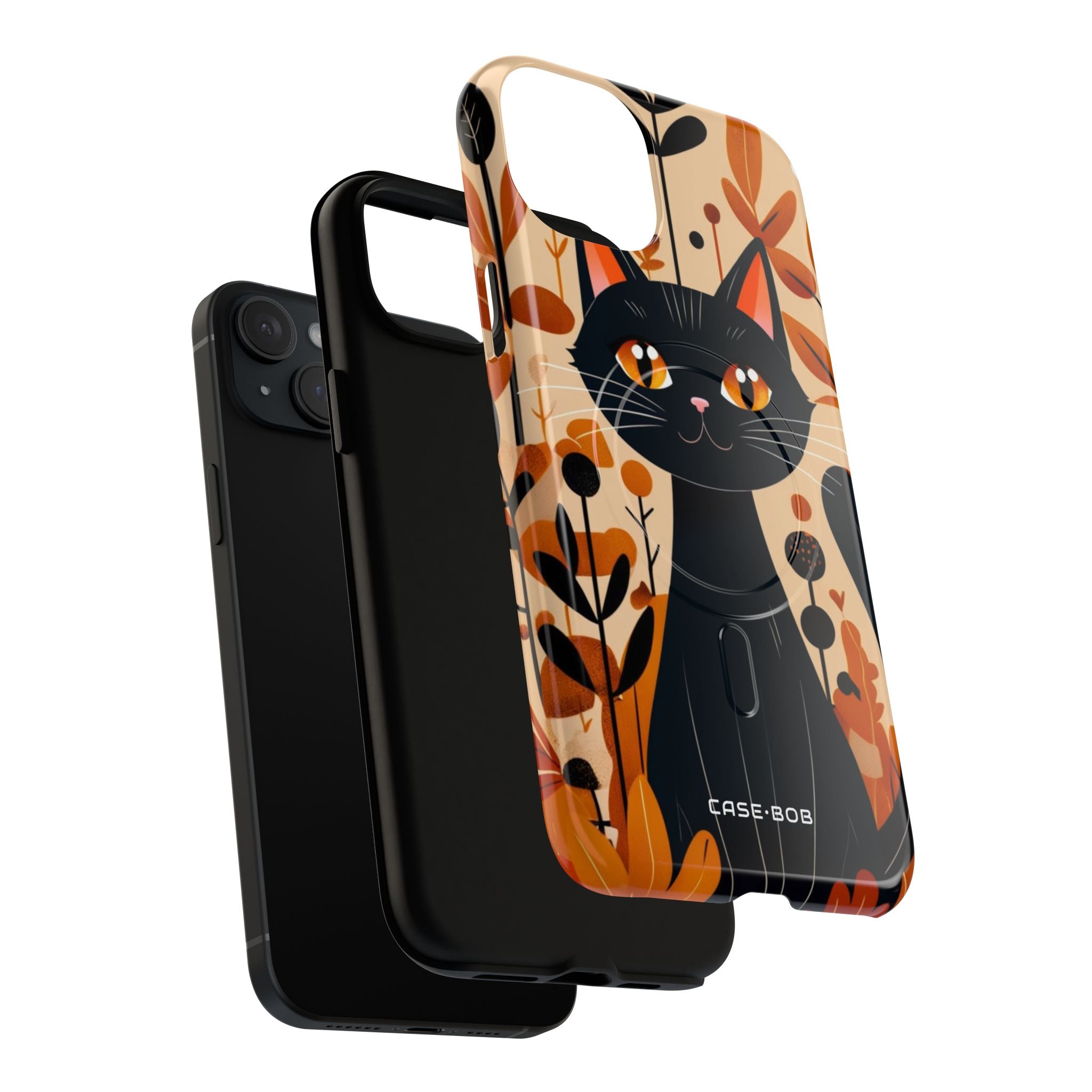 Zwarte Kat Glow iPhone 15 Plus Cover - Tough+