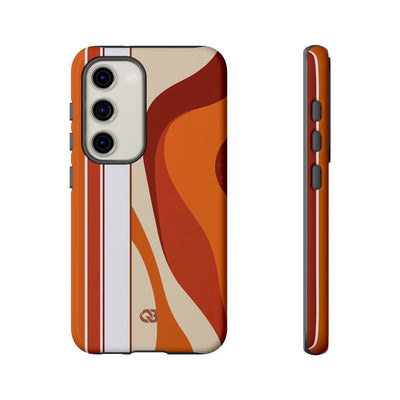 Orange Tough Phone Case for Samsung - Terracotta Metro Line