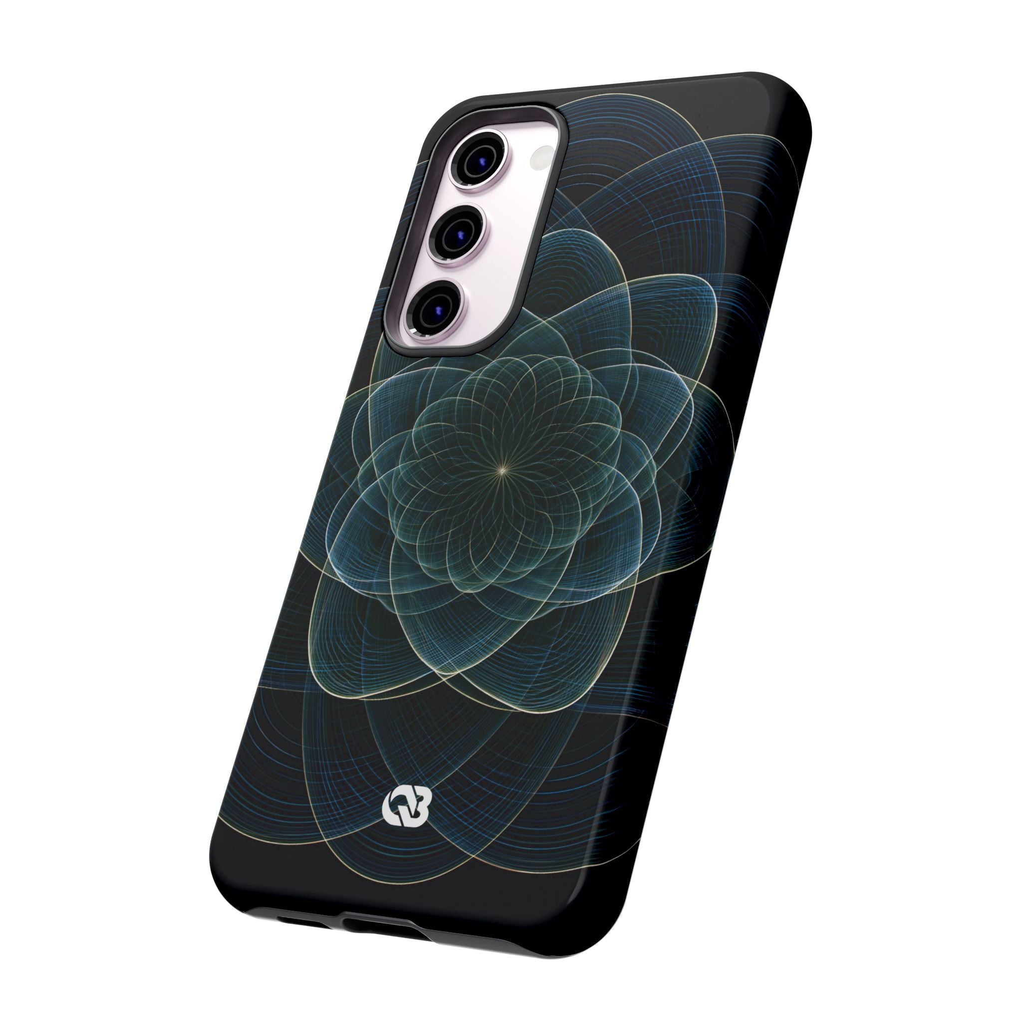 Blue Tough Phone Case for Samsung - Celestial Wireframe Bloom