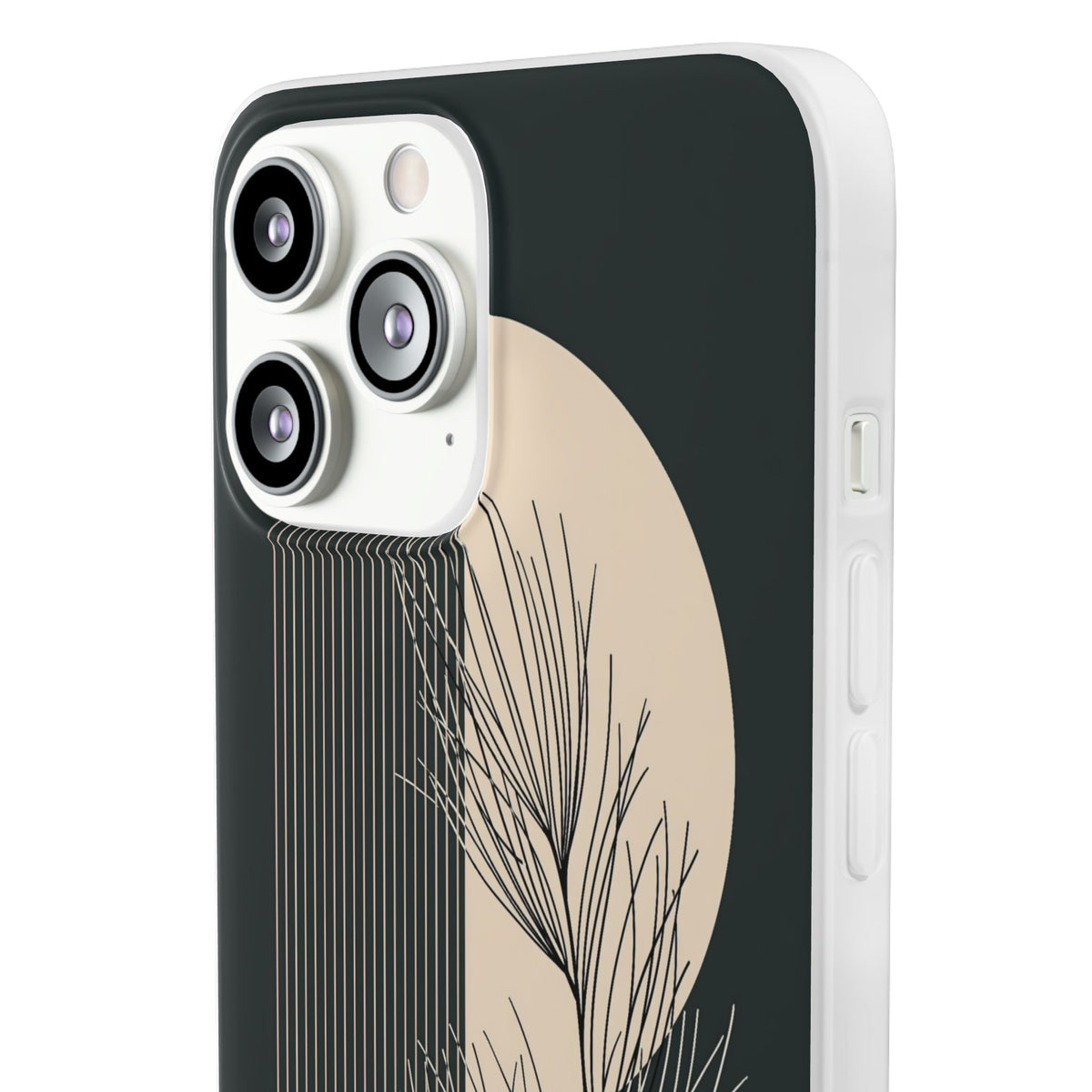 Botanical Crescent Linework · Lite Phone Case for iPhone ·  Green