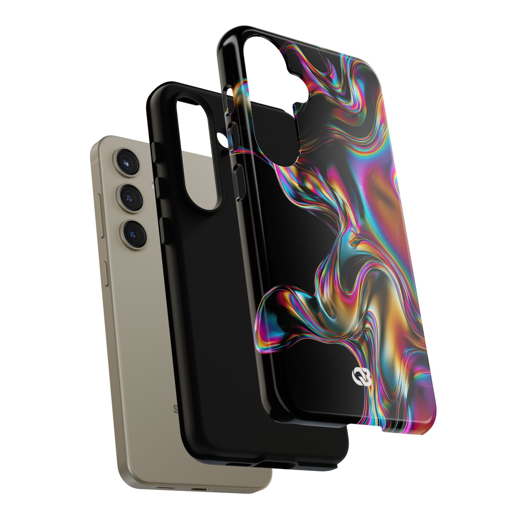 Purple Tough Phone Case for Samsung - Liquid Neon Chrome
