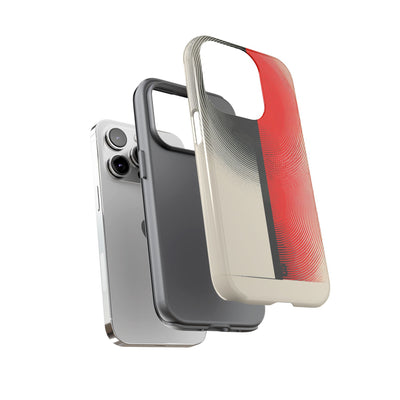 Red Tough Phone Case for iPhone - Split Signal Red