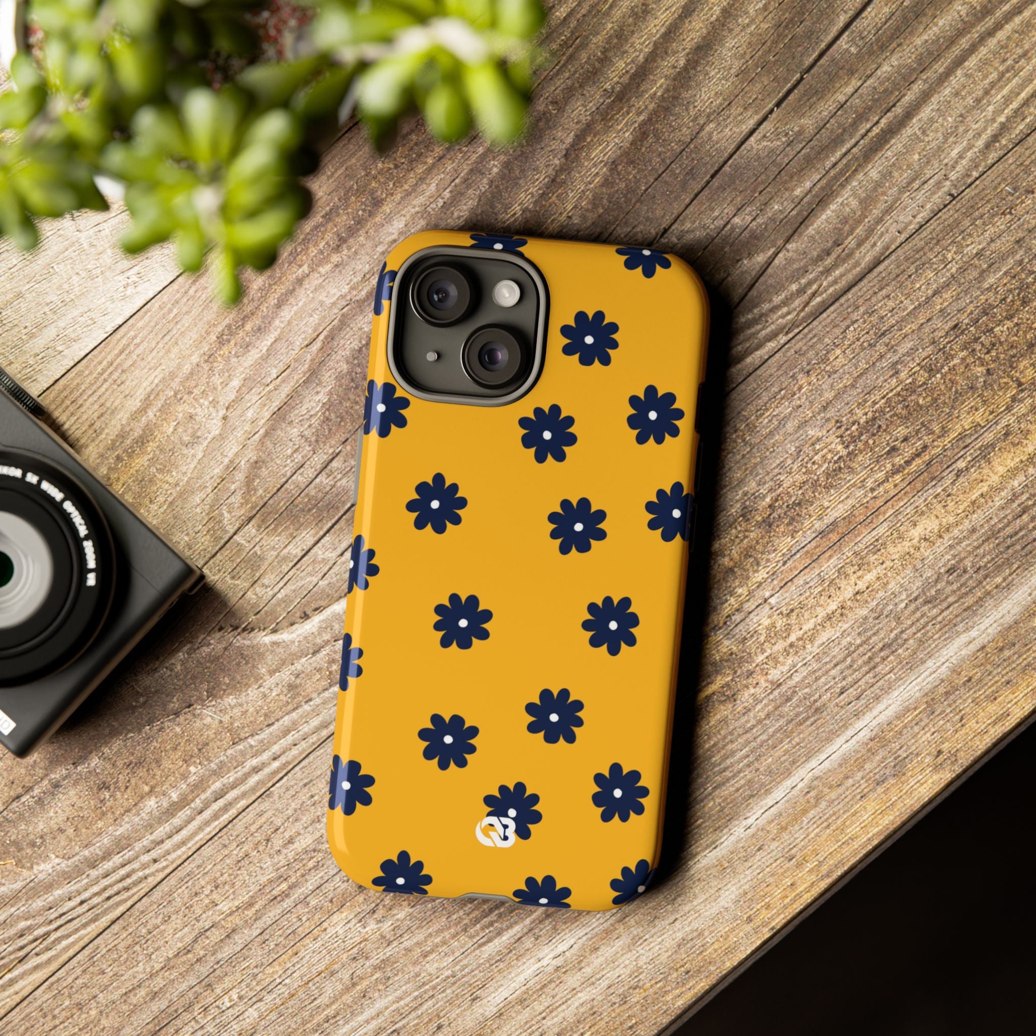 Navy Daisy Mustard · Tough Phone Case for iPhone