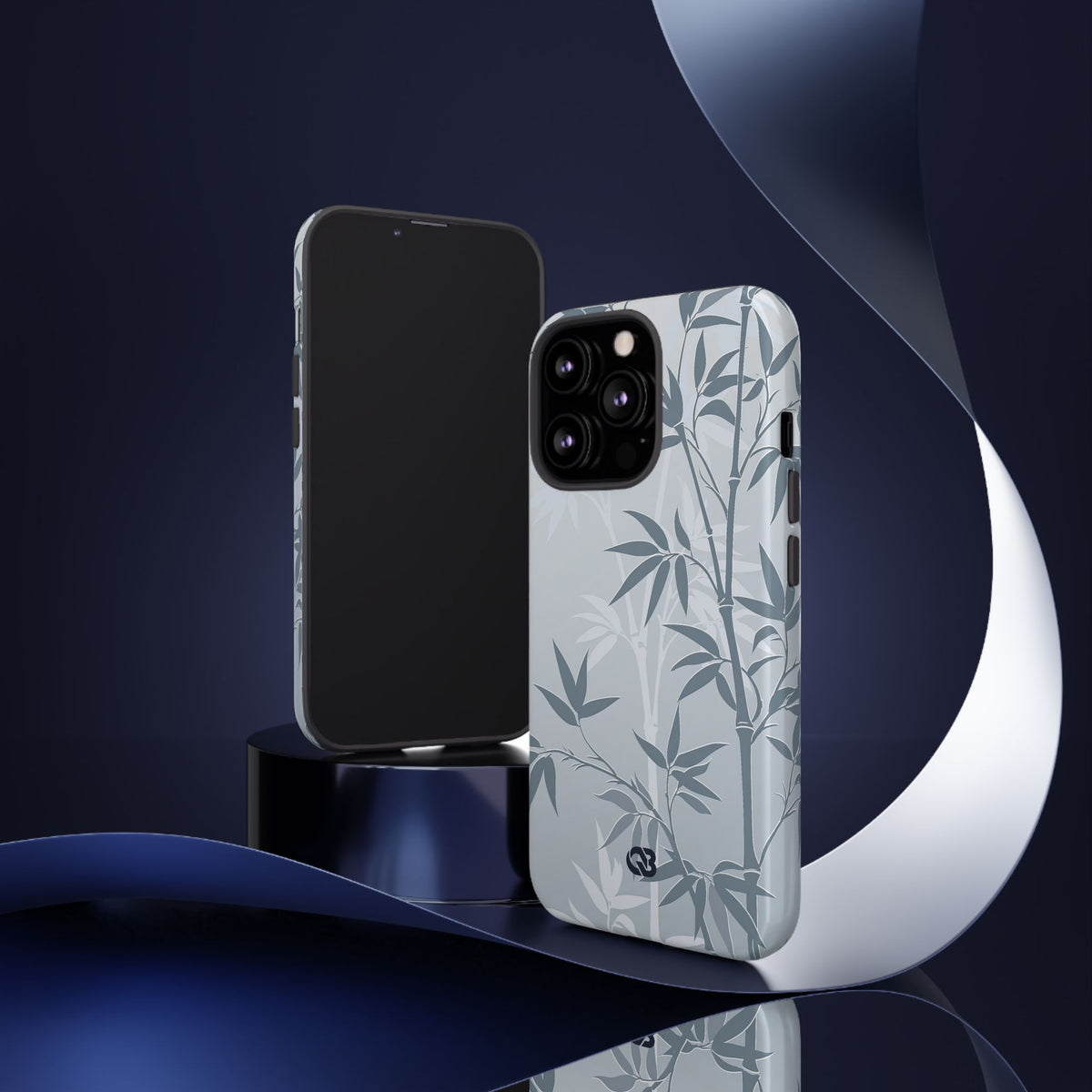 Misty Bamboo Grove · Tough Phone Case for iPhone · Blue