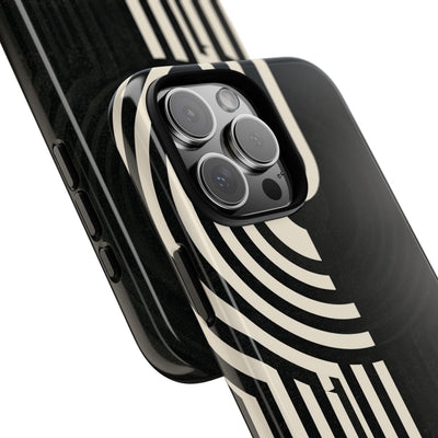 Beige Tough Phone Case for iPhone - Monolith Ivory Signal