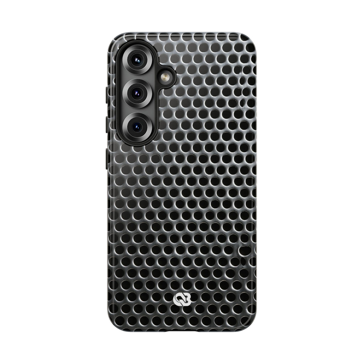 Brushed Perforated Steel · Tough Phone Case for Samsung · Silver
