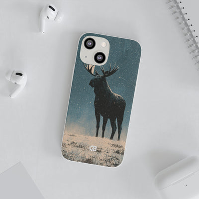 Nordic Boreal Moose · Lite Phone Case for iPhone ·  Blue