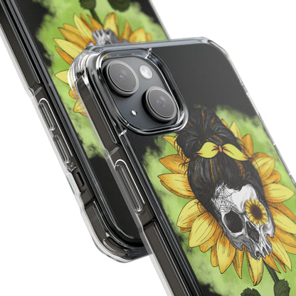 Sunflower Skull iPhone 15 Plus Case - Impact