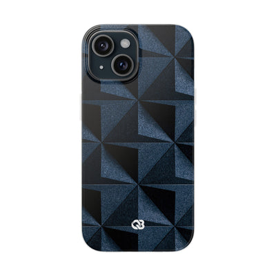 Blue Lite Phone Case for iPhone - Indigo Basalt Facets