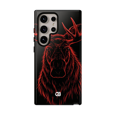 Nordic Moose Contour · Tough Phone Case for Samsung · Red