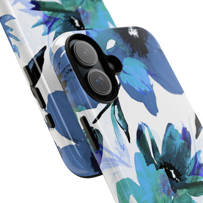 Blue Bloom iPhone 16 Plus Case - Tough